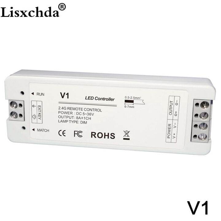 dc5-24v-8a-ไร้สาย-rf-2-4g-4โซน-led-รีโมทคอนโทรลแบบสัมผัส-dimmer-เดี่ยวสีแอลอีดีแถบไฟ