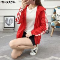 ☾ New summer bask clothes han edition men and women lovers brief paragraph coat dust student movement of light skin