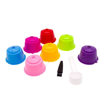 Color Coffee Capsule Cup Color Filter Cup Accessories Food Grade PP Coffee Capsule Cup Refillable Reusable Filter