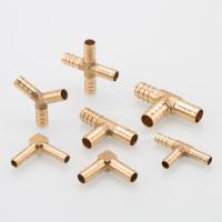 Barb Tee T Type 3 Three Way Brass Pipe Fitting Connector Adapter 4mm 5mm 6mm 8mm 10mm 12mm 16mm 19mm Hose Pipe Fittings Accessories