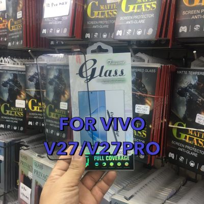 VIVO V27 /V27PRO/V29วีโว่ฟิล์มกระจก ฟิล์มกันรอยหน้าจอ ฟิล์มกระจกนิรภัยกันรอย แบบเต็มจอ ขอบดำ(FULL GLUE)