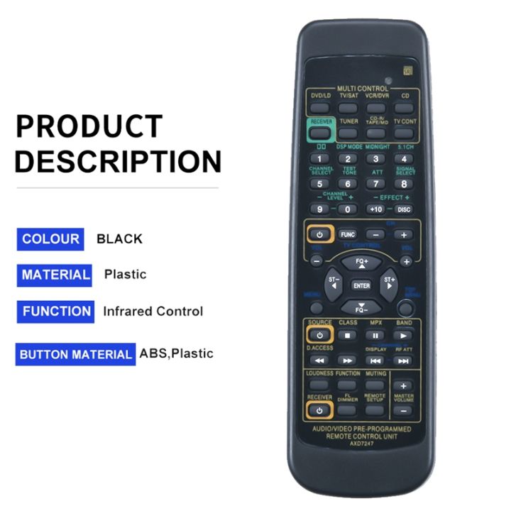 remote-control-for-pioneer-receiver-axd7247-r-vsx-d510-vsx-d209-vsx-d409-d511-vsx-d510