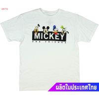 ผ้าฝ้ายแท้เสื้อยืดกีฬา Disney Mickey Mouse And Friends Pluto Donald Goofy Boys Youth T-Shirt Mens Womens T-shirtsS-4X  4O4U