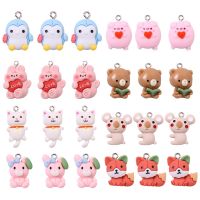 6pcs Cute DIY Fashion Accessories Animal Resin Pendant For DIY Jewellery Making