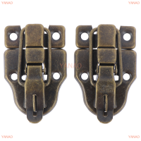 YANAO 2pcs เครื่องประดับหน้าอกกล่องโบราณโลหะหัวเข็มขัดกระเป๋ากรณีสลับล็อคกลอน