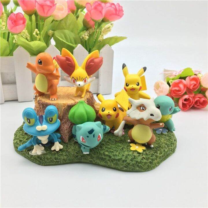 ของเล่นแอคชั่นฟิคเกอร์อนิเมะตัวละครโปเกมอนขนาด4ซม-charmander-cubone-bulbasaur-june