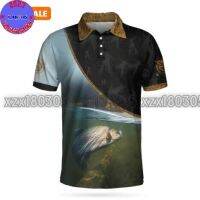 XzX180305 Go Fishing Fish Reaper Jesus skull Polo Shirt For Men women PO1951 (private chat free custom name&amp;logo)