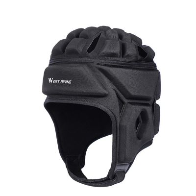 Breathable Soccer EVA Padded Guard Helmet Protector for Thickened Football Adjustable [hot]Goalkeeper Head Rugby Gear