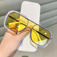 【hot】 New One-piece Sunglasses Beam Frame Net for Driving Anti Ultraviolet Large Glasses !