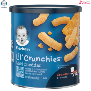 Bánh Gerber Lil Crunchies Mild Cheddar- Vị phô mai 42g-8th SHOP BABY A CẨM