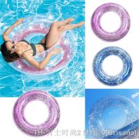 hot【DT】✔  Transparent Glitter Pool Foats Adult Children Inflatable Tube Float Boys Fun Swim Laps