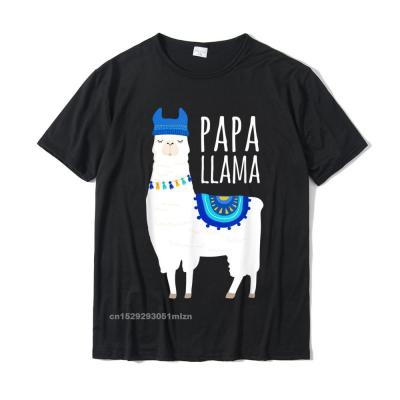 Mens Papa Llama T Shirts For Men T-Shirt Cotton Top T-Shirts For Men Europe Tops Tees New Hip Hop