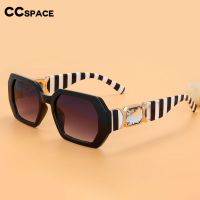 【LZ】▥☎  56207 Luxury Brand Sunglasses Women Oversized Diamond Sun Glasses for Female Rectangle Vintage Stripe Sunglasses Uv400