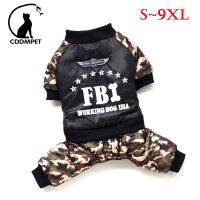 ✓☑ S to 9XL Large Dog Jacket Winter Warm Dog Clothes for Small Dogs Thicken Puppy Jumpsuit Camouflage FBI Big Dog Coat Pet Customes