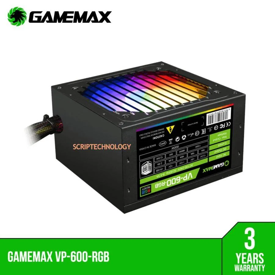 850W Modular RGB Gold 80 Plus 14cm PSU - GameMax UK