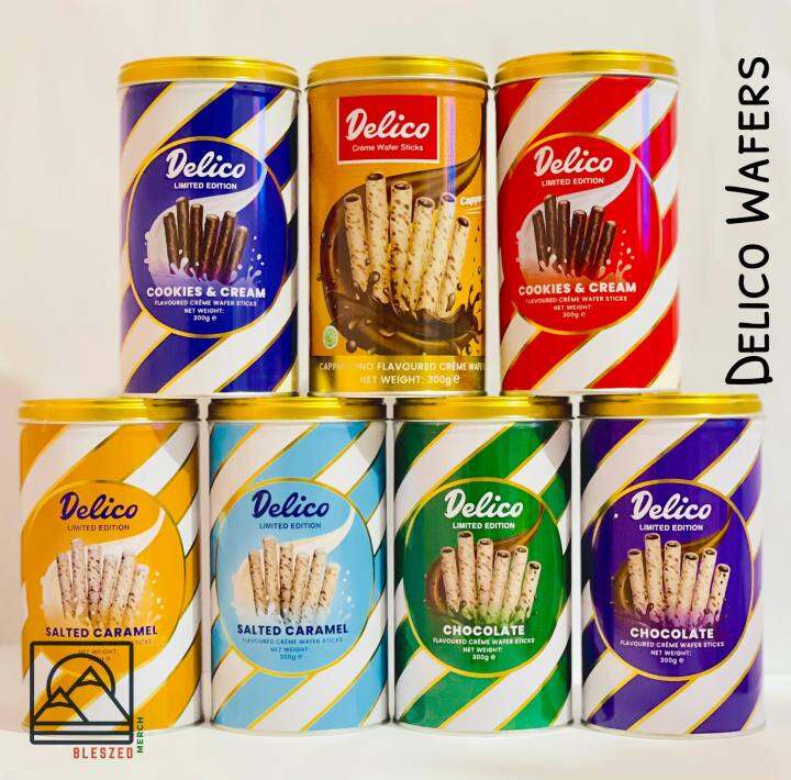 Delico Creme Wafer Sticks Chocolate/Cappuccino/Salted Caramel/Cookies