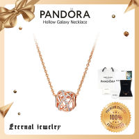 (ของแท้ 100% อย่างเป็นทางการ) Pandora สร้อยคอผู้หญิง สร้อยคอแฟชั่น Pandora necklace Hollow Galaxy สร้อยคอแพนดอร่าโรสโกลด์