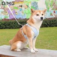 OIMG New Dog Traction Rope Breathable Pet Chest Strap Vest Reflective Small Dogs Rope Pet Cat Traction Rope Teddy Shiba Inu