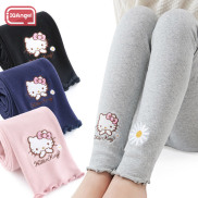 IQANGEL Quần Trẻ Em Quần Legging Hello Kitty Cho Bé Gái Quần Khiêu Vũ Mềm