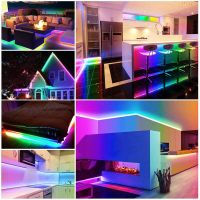 Dreamcolor ไฟ LED แถบนีออน12V,ไฟเทปนีออน RGB ยnดหยุ่นหลากสีสำหรับปาร์ตี้เทรนด์ไฟการตกแต่ง DIY