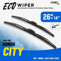 Hot Sale ใบปัดน้ำฝน ECO HONDA CITY ปี 2020-2025 เฉพาะรุ่น ขนาด 26+14 นิ้ว* ลดราคา ที่ ปัด น้ำ ฝน ยาง ปัด น้ำ ฝน ใบ ปัด น้ำ ฝน ก้าน ปัด น้ำ ฝน