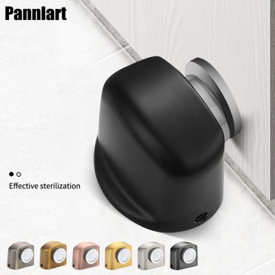 ✆﹉◈ Pannlart New Zinc Alloy Strong Magnetic Door Stop Suction Bedroom Door Anti-collision Door Touch Magnetic Door Stopper Hardware