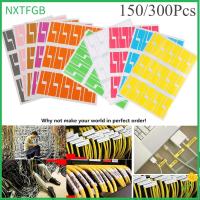 NXTFGB 150/300pcs สีสัน เครื่องมือมาร์กเกอร์ ลวด เครือข่าย สติ๊กเกอร์ ฉลากสายเคเบิล ออแกไนเซอร์ไฟเบอร์ แท็กประจำตัว