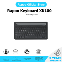 (KB-XK100-BK) KEYBOARD (คีย์บอร์ดบลูทูธ) RAPOO เสียงเงียบ สามารถใช้ได้ 93 ชั่วโมง ช่องเสียบTabletโทรศัพท์ (2Y) SYNNEX