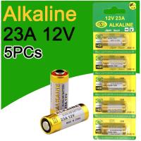 ถ่านอัลคาไลน์  GN8  23A 5 ก้อน 1PCS 23A Batteries 12V Alarm-Remote Primary Dry Alkaline Battery 21/23 23GA A23 A-23 GP23A RV08 LRV08 E23A V23GA