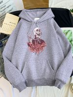 Metal Swift Melted Skull Rock Style High Street Hoodies WomenS Fleece Clothing Crewneck Hoody Casual Oversize Woman Tops New Size Xxs-4Xl