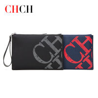 CHCH Men Clutch Bag Cow leather Luxury Long Purse Wristlets Zipper Business Wallet Coin Card Holder Phone Printed Wallet
