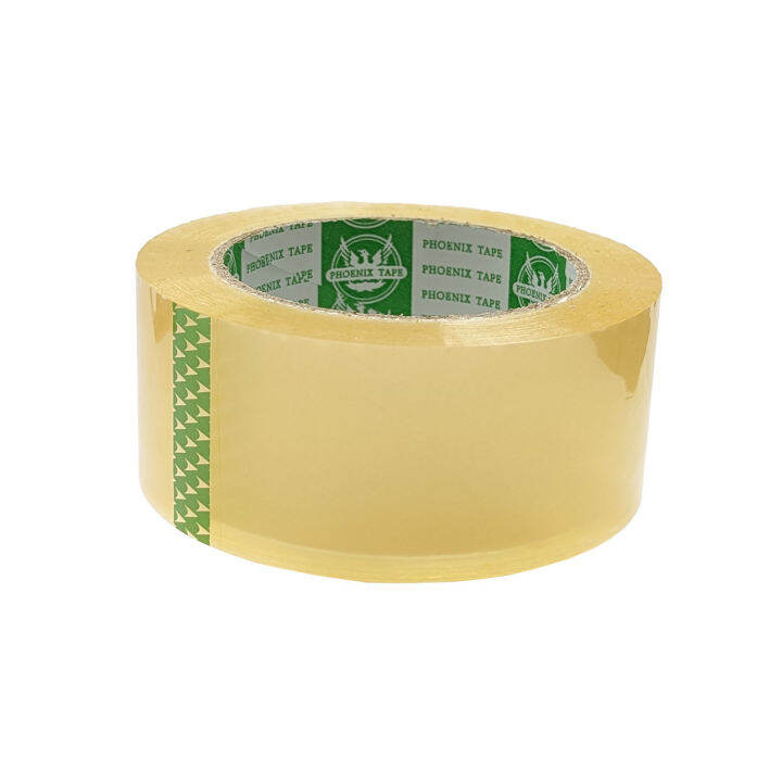 phoenix-green-packaging-tape-48-mm-low-noise-เทปใสติดกล่องพัสดุ-เสียงเบา-ความยาว-100-หลา-1ชื้น-ของแท้