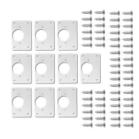 10Pcs Hinge Repair Plate for Cabinet Furniture Drawer Stainless Steel Door Panels Table Base Hinge Cup Repair Board