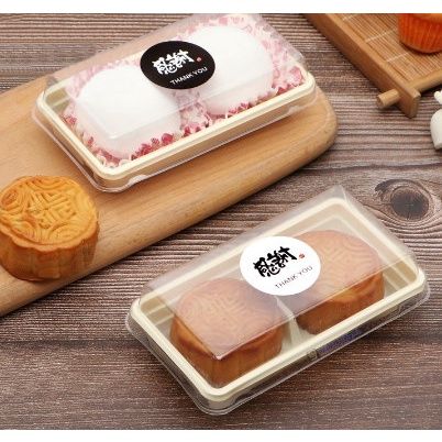 กล่องขนม-กล่องขนมเปี๊ยะ-2-ช่อง-กล่องไดฟุกุ-กล่องขนมไหว้พระจันทร์-กล่องขนมพลาสติก2ช่อง