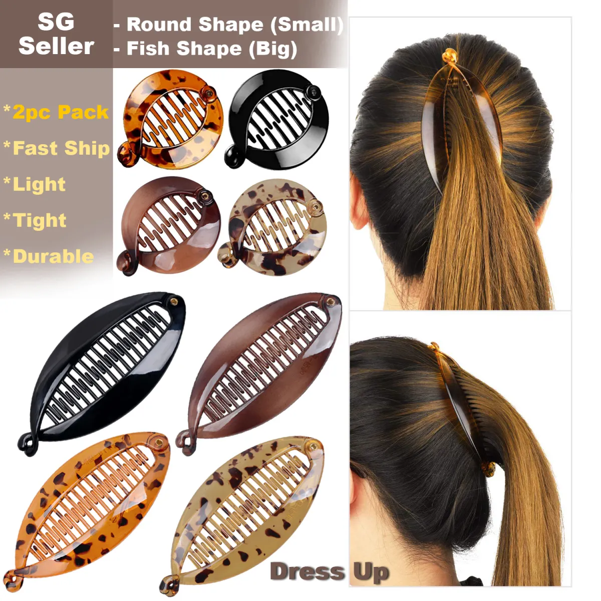 Banana Claw Hair Clips Set Banana Double Combs Clip 15 Cm Plastic Fish  Clips Wide Tort Toned Comb Long Hair Clips Fish Grip Slide For Women L   Fruugo IN