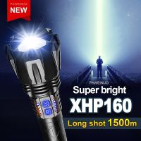 Most Powerful LED Flashlight High Power USB Rechargeable Super Bright Tactical Flash Lights Hunting Lantern Waterproof Hand Lamp Rechargeable  Flashli