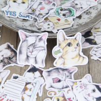 40 Pcslot Cute hand painted cat Sticker Decal For Phone Car Case Waterproof Laptop Album diary Backpack Kids Toy Stickers