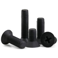 ۩✤☬ M2.5 M3 M4 Black Nylon Countersunk Head Screws Plastic Phillips Flat Machine Screw Length 5-25mm x 20/50Pcs