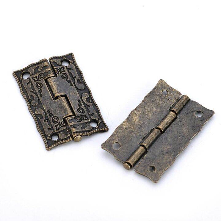 10pcs-antique-bronze-hinges-cabinet-door-drawer-decoration-vintage-hinge-for-jewelry-wooden-box-furniture-hardware-accessories