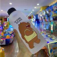 We Bare Bears 1000ml Large Capacity Frosted Plastic Water Bottle Cup With Straw Cover