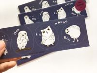 [ a cat in my tummy ] Sticker สติ๊กเกอร์ PP - Owl Sayings