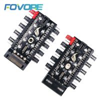 Motherboard 1 to 10pin fan 4 Pin PWM Cooler Fan HUB Splitter Extension 12V Power Supply Socket PC Speed Controller Adapter