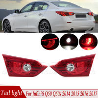 ภายในไฟท้ายด้านหลังไฟเบรกเลี้ยวไฟท้ายประกอบโคมไฟสำหรับ Infiniti Q50 Q50s 2014 2015 2016 2017 265504HB1B