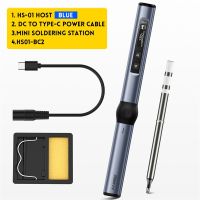 ▦❈☬ FNIRSI HS-01 Smart Electric Soldering Iron PD 65W Adjustable Constant Temperature Fast Heat Portable Soldering Iron Station Kit