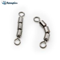 ▥ Rompin 10pcs/lot High Speed strength Fishing triple Rolling Swivel Barrel Connector 3 Sections Fishing Swivels Accessories