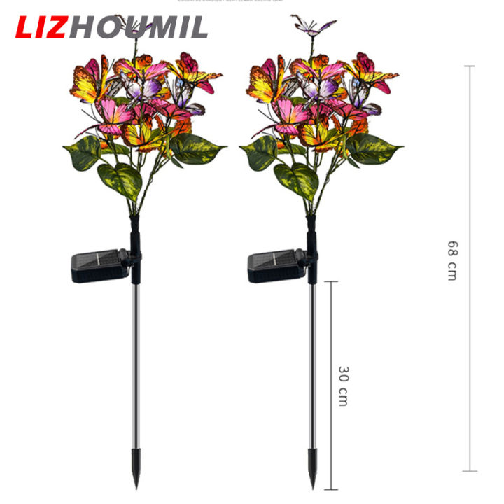 lizhoumil-ไฟสนามไฟสนามหญ้ากลางแจ้งผีเสื้อพลังงานแสงอาทิตย์-led-68ซม-2ชิ้นสำหรับตกแต่งสนามหญ้าระเบียงสวน