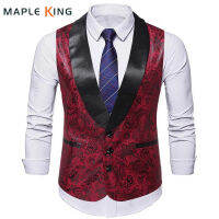 Luxury Paisley พิมพ์ผู้ชายชุดเสื้อกั๊ก Colete Vintage Masculino 2023 Steampunk งานแต่งงานชุด Waistcoat ชาย Slim Gillet Homme