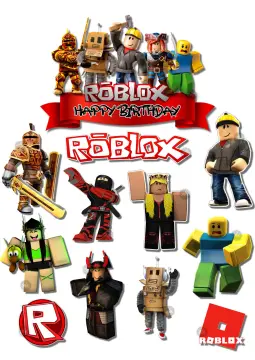 Roblox Assorted Characters and Skins Edible Cake Topper Image