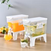 Beverage Dispenser With Removable Stand 3.5L Refrigerator Cold Kettle With Faucet Lemonade Juice Drink Container Water Jugs