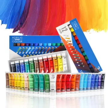 12/24 Colors Professional Acrylic Paint 20ml Drawing Painting